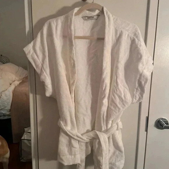 ZARA HOME cotton terry kimono robe top - Picture 2 of 5